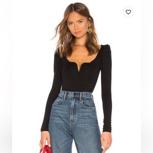 LPA black long sleeve bodysuit -M NWT